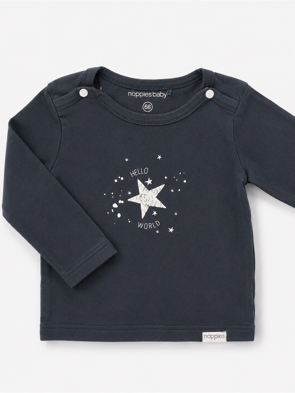 Noppies Navy Long Sleeve Star 'Hello World' Tee